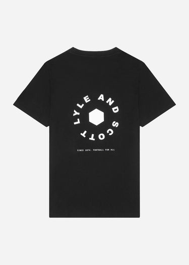 Lyle & Scott T-shirts  Football wheel graphic t-shirt  - jet black