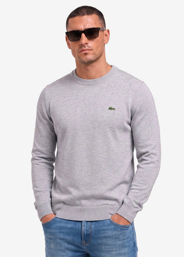 Lacoste Pullover Regular fit crew neck sweater - silver chine