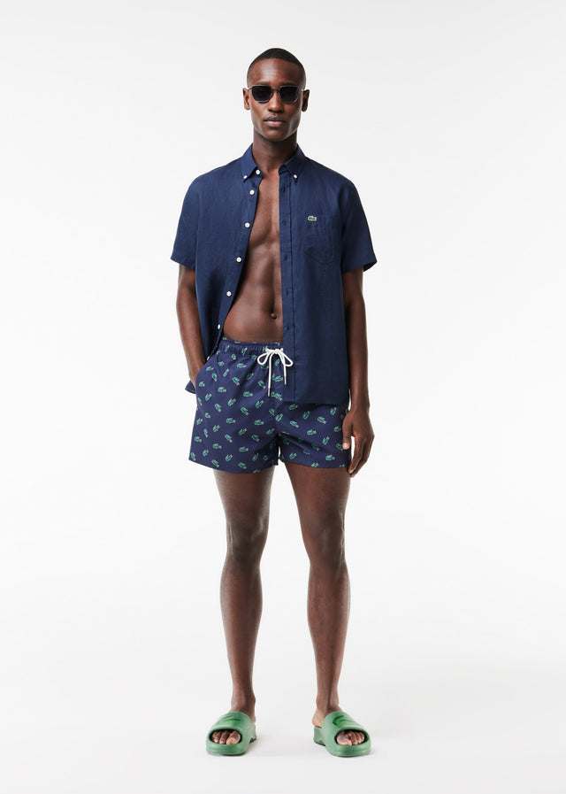 Lacoste Badeshorts Swimming trunks all over print - navy blue multico