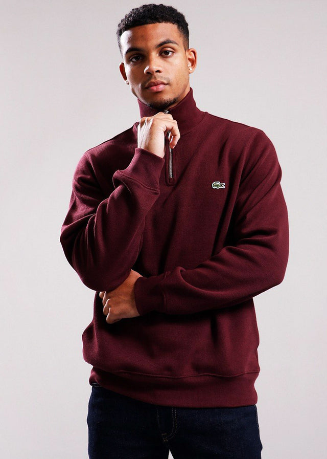 Lacoste Pullover Sweater half zip - expresso