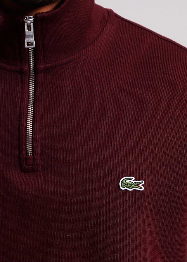 Lacoste Pullover Sweater half zip - expresso