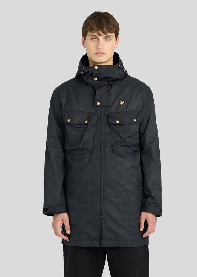 Lyle & Scott Jacken Waxed guard parka - jet black