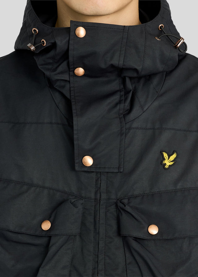 Lyle & Scott Jacken Waxed guard parka - jet black