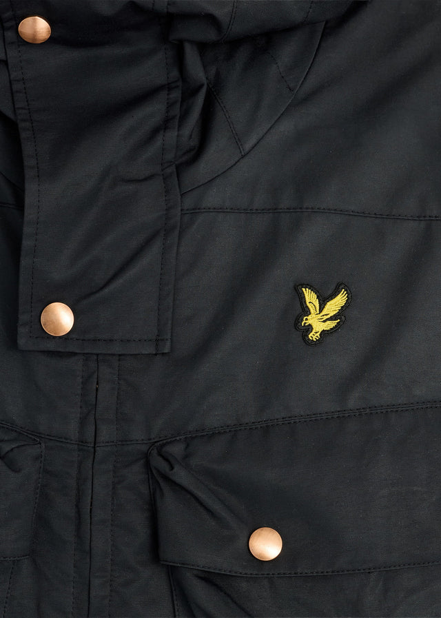Lyle & Scott Jacken Waxed guard parka - jet black