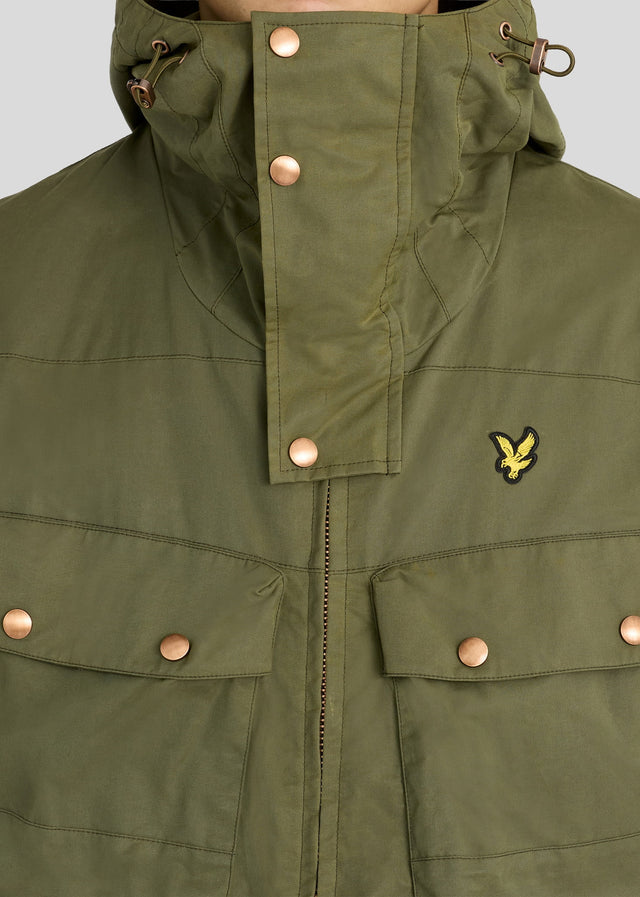 Lyle & Scott Jacken Waxed guard parka - true olive