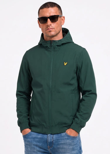 Lyle & Scott Jassen Fleece back softshell jacket - dark green