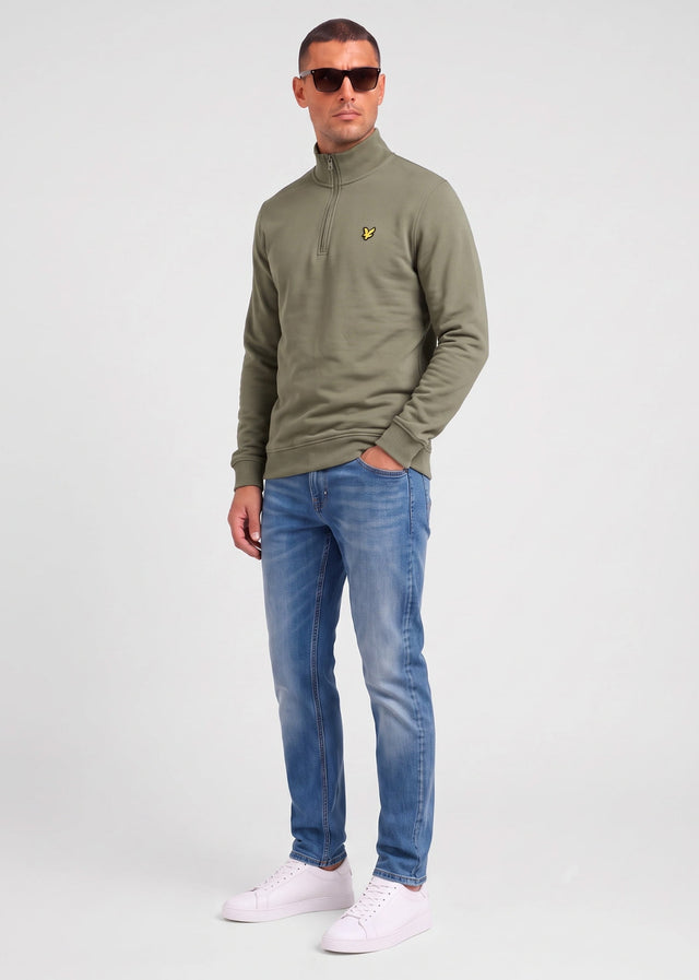 Lyle & Scott Pullover Quarter zip pullover sweatshirt - journey olive