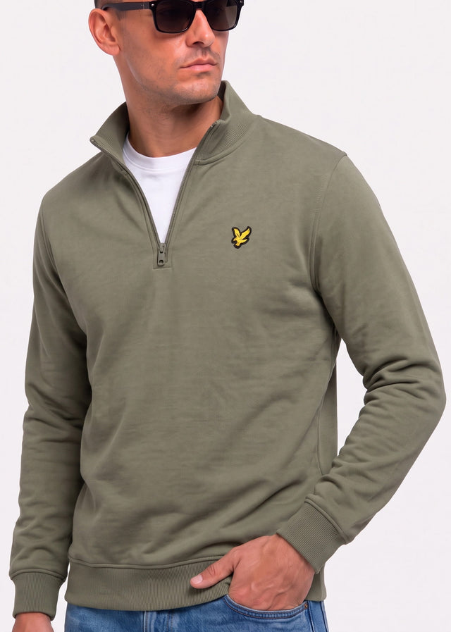 Lyle & Scott Pullover Quarter zip pullover sweatshirt - journey olive