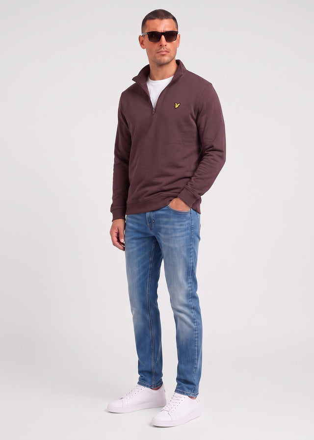 Lyle & Scott Pullover Quarter zip pullover sweatshirt - shelter brown