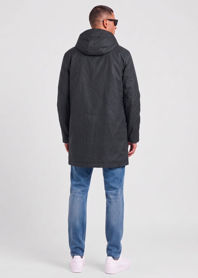 Lyle & Scott Jacken Waxed guard parka - jet black