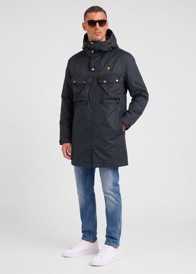 Lyle & Scott Jacken Waxed guard parka - jet black