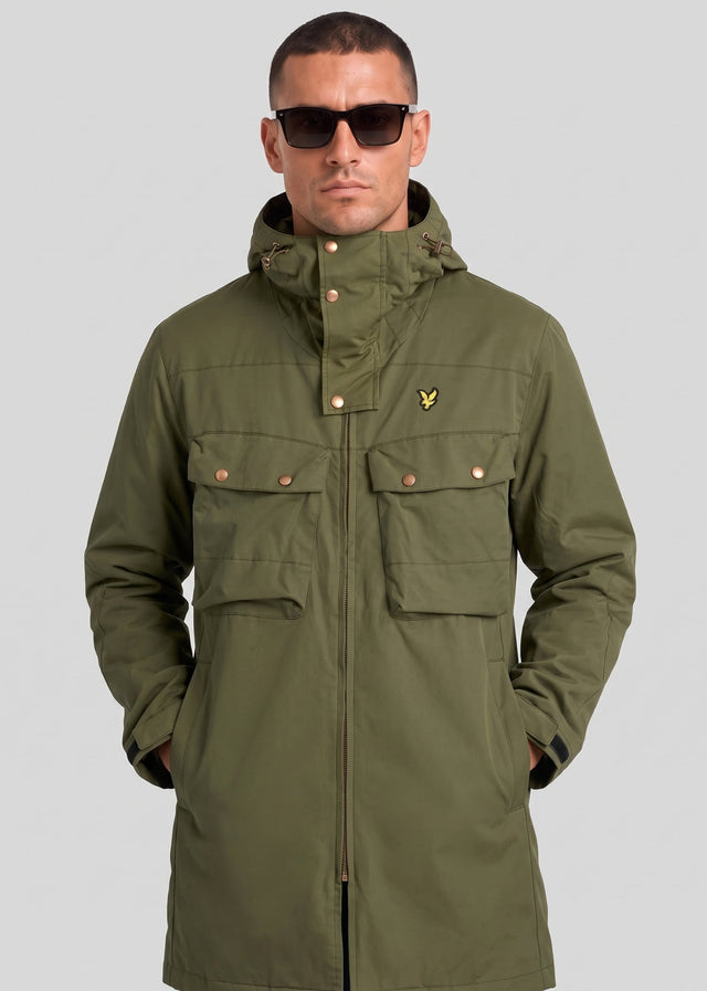 Lyle & Scott Jacken Waxed guard parka - true olive