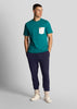 Lyle & Scott T-shirts Contrast pocket t-shirt - court green white