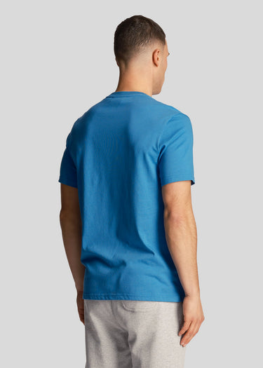 Lyle & Scott T-shirts Contrast pocket t-shirt - spring blue jet black