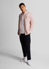 Lyle & Scott Overhemden Cotton linen button down shirt - light pink