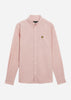 Lyle & Scott Overhemden Cotton linen button down shirt - light pink