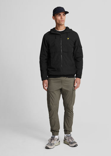 Lyle & Scott Jassen Hooded windbreaker jacket - jet black