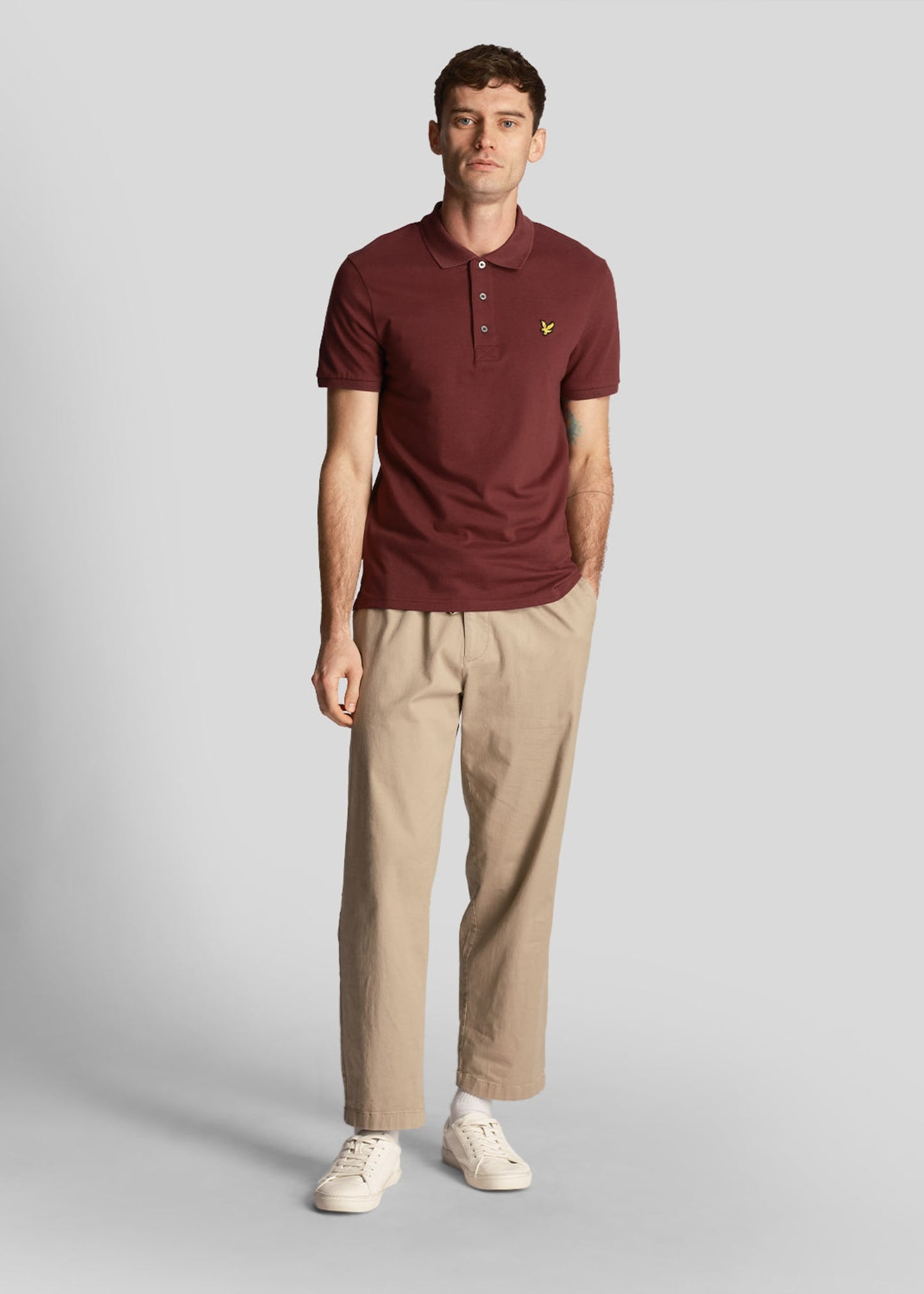 Lyle & Scott Polo's Plain polo shirt - burgundy