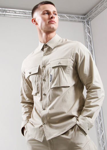Marshall Artist Overshirts  Frenzo ls shirt - sandstone