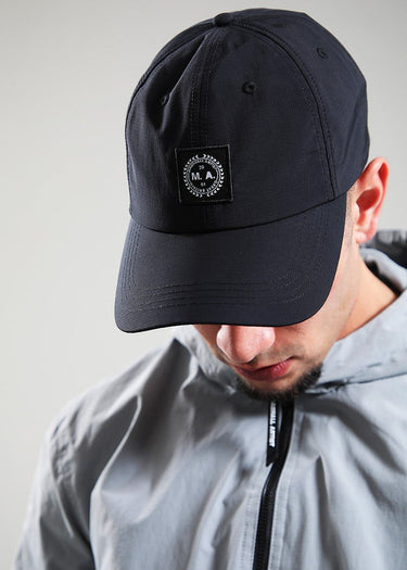Marshall Artist Petten Woven badge ripstop cap - black