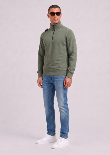 MA.Strum Truien Training quarter zip sweatshirt - bronze green