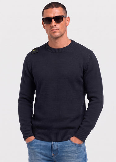 MA.Strum Truien Oka crew sweater - dark navy