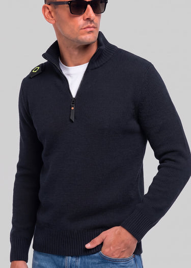 MA.Strum Truien Sarl quarter zip sweater - dark navy