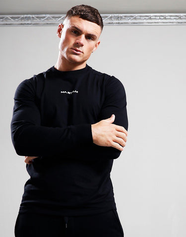 MA.Strum T-shirts Ls mastrum printed tee - black