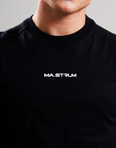 MA.Strum T-shirts Ls mastrum printed tee - black