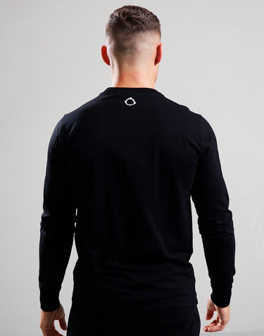 MA.Strum T-shirts Ls mastrum printed tee - black