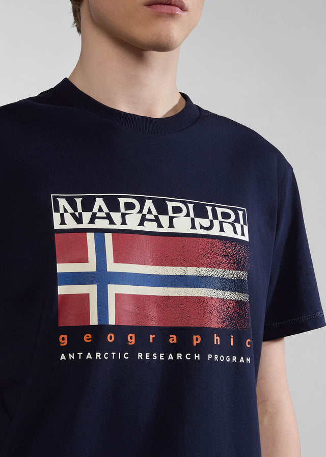Napapijri T-Shirts Kreis t-shirt - blue marine