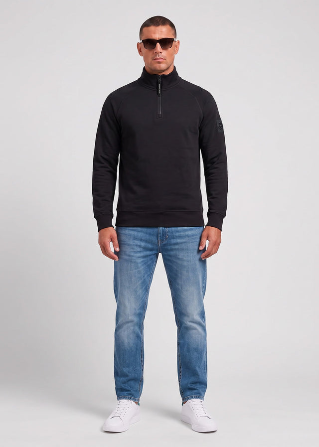 Marshall Artist Pullover Siren quarter zip sweat - black