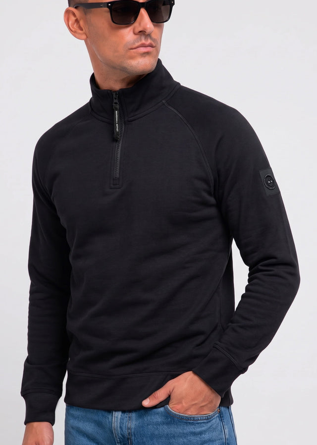 Marshall Artist Pullover Siren quarter zip sweat - black