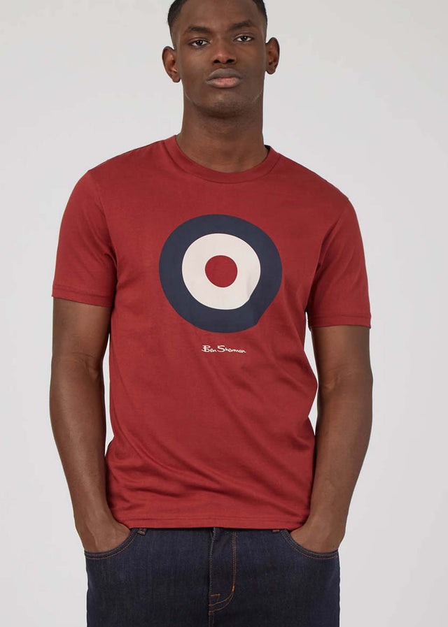 Ben Sherman T-Shirts Signature target tee - claret
