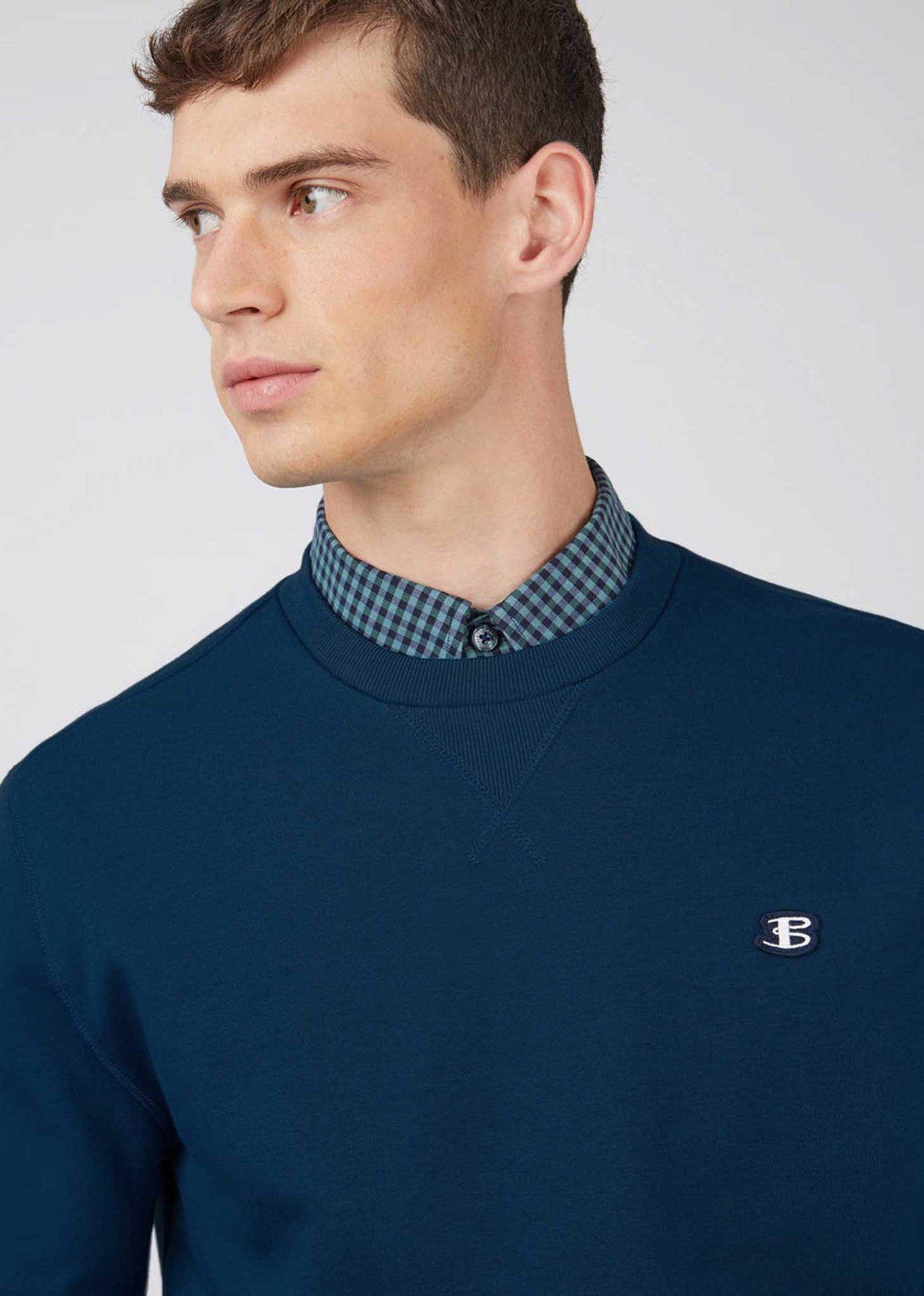 Ben Sherman Truien B logo crew - marine