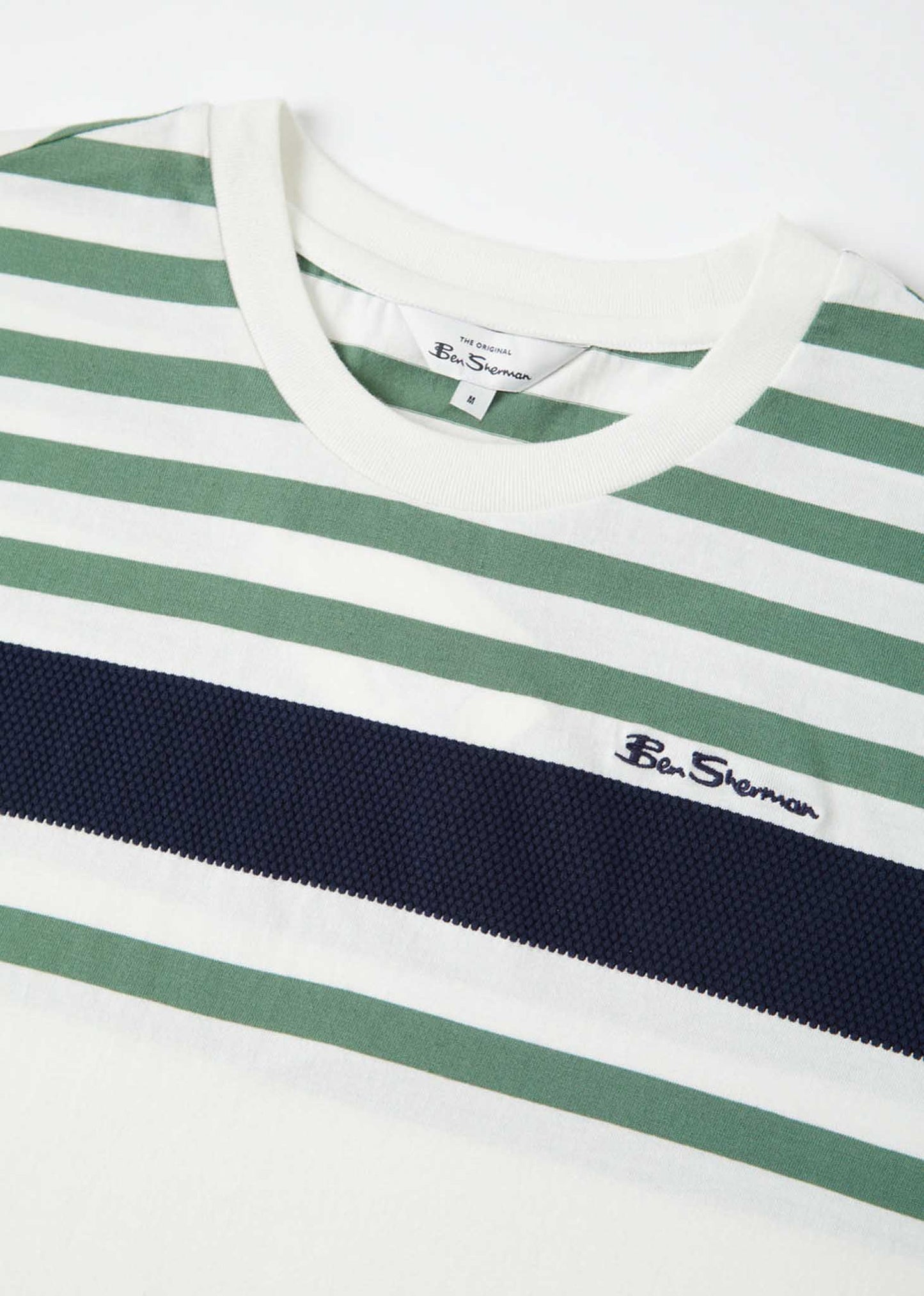 Ben Sherman T-shirts Engineered stripe tee - snow white