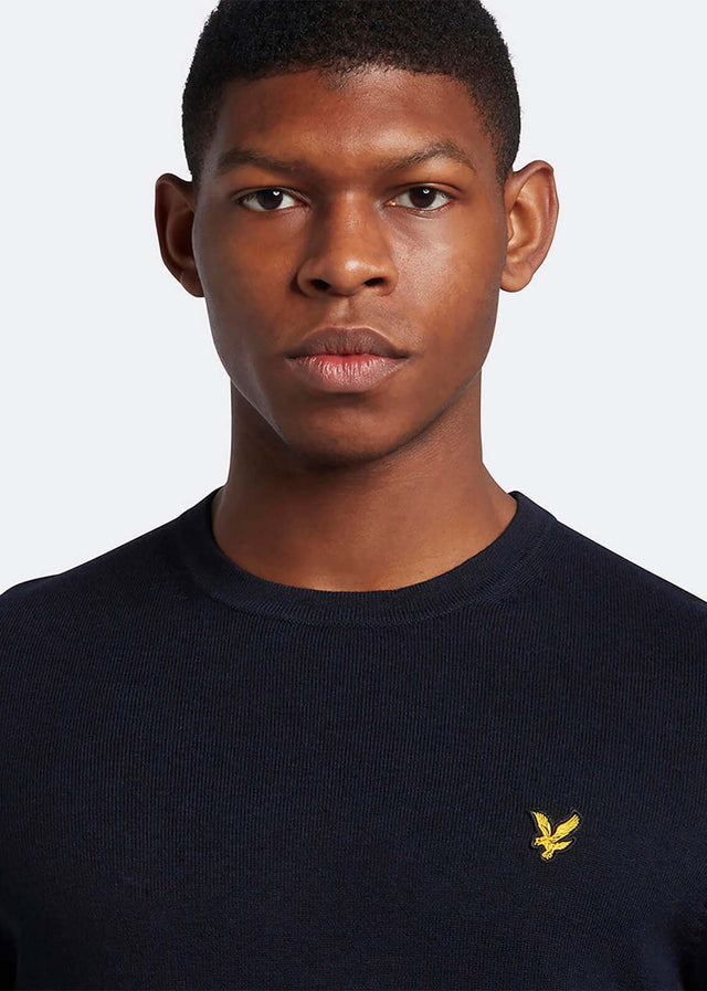 Lyle & Scott Pullover Merino crew jumper - dark navy