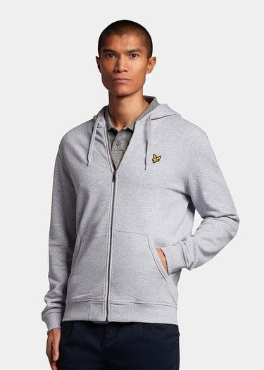 Lyle & Scott Vesten  Zip through hoodie - light grey marl