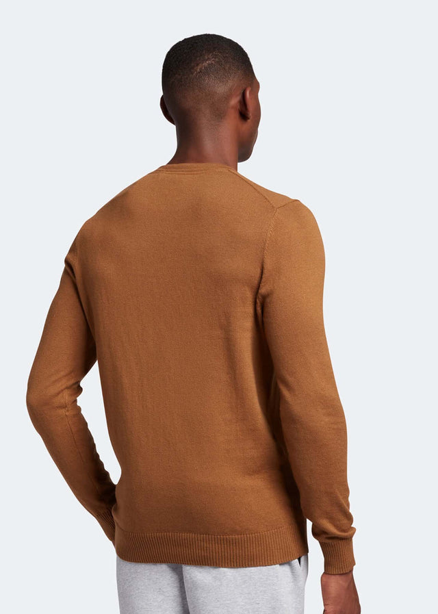 Lyle & Scott Pullover Cotton merino crew jumper - anniversary gold