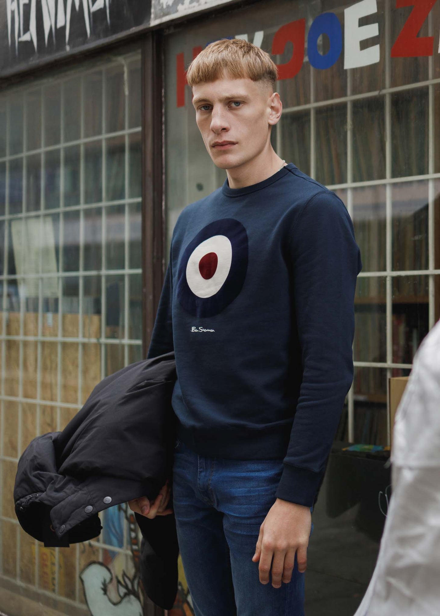 Ben Sherman Truien Signature target sweat - dark navy