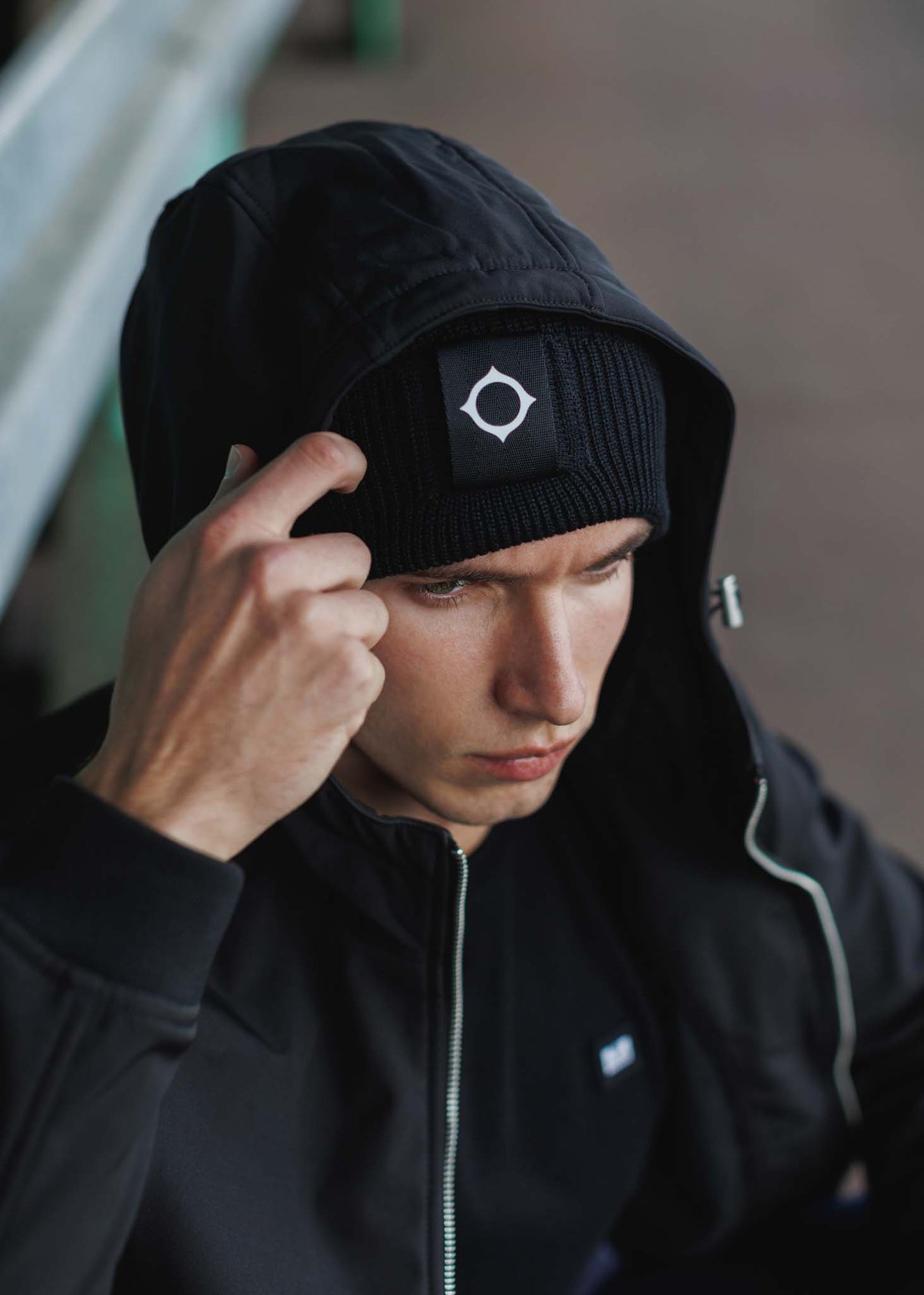 MA.Strum Mutsen Rib knit beanie - jet black