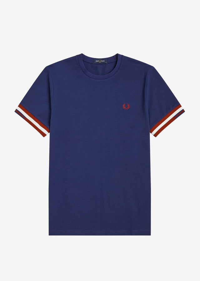 Fred Perry T-Shirts Abstract cuff t-shirt - french navy