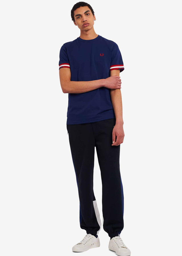 Fred Perry T-Shirts Abstract cuff t-shirt - french navy