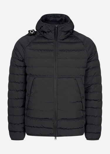 MA.Strum Jassen  Hooded down jacket - jet black