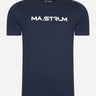 MA.Strum T-shirts MA.Strum chest print tee - ink navy