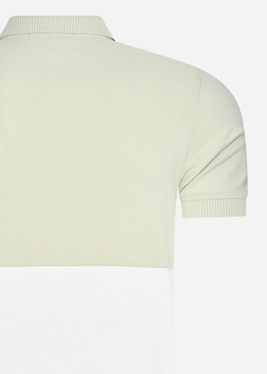 Fred Perry Polo's  Embroidered panel polo shirt - light oyster