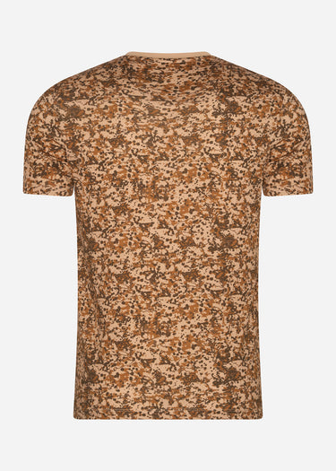 Lyle & Scott T-shirts Earth print t-shirt - tan