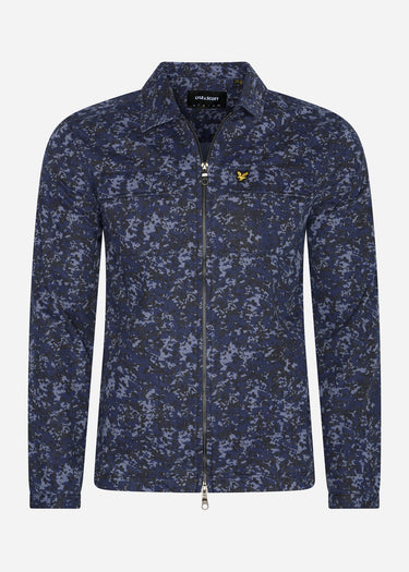 Lyle & Scott Overshirts  Earth print overshirt - dark navy