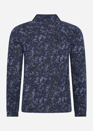Lyle & Scott Overshirts Earth print overshirt - dark navy