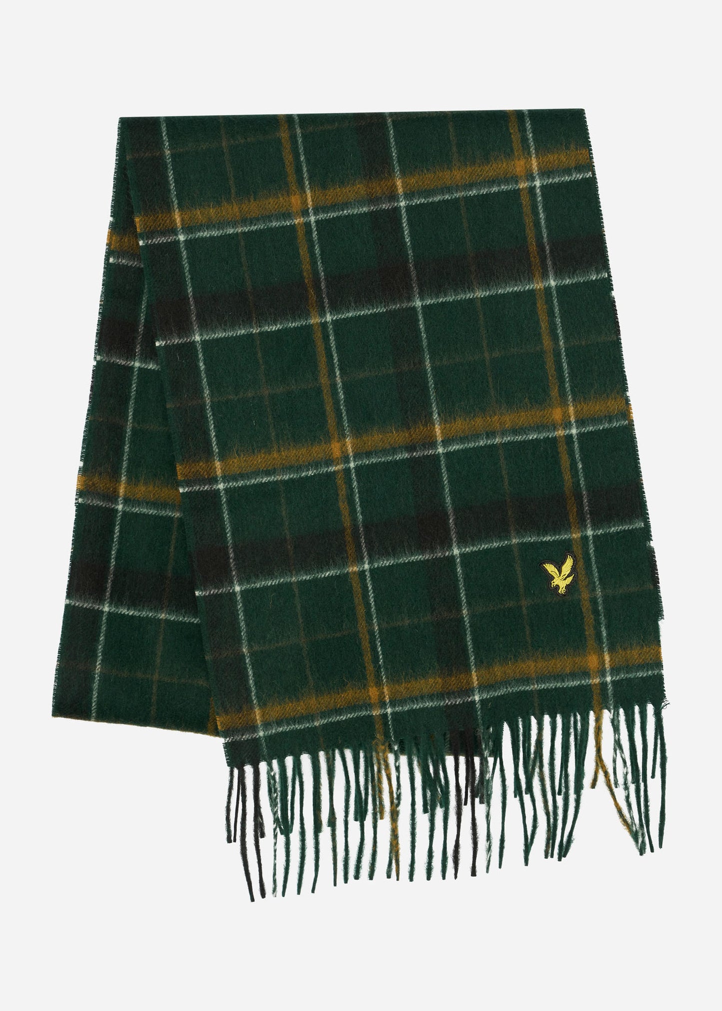 Lyle & Scott Sjaals Tartan lambswool scarf - dark green